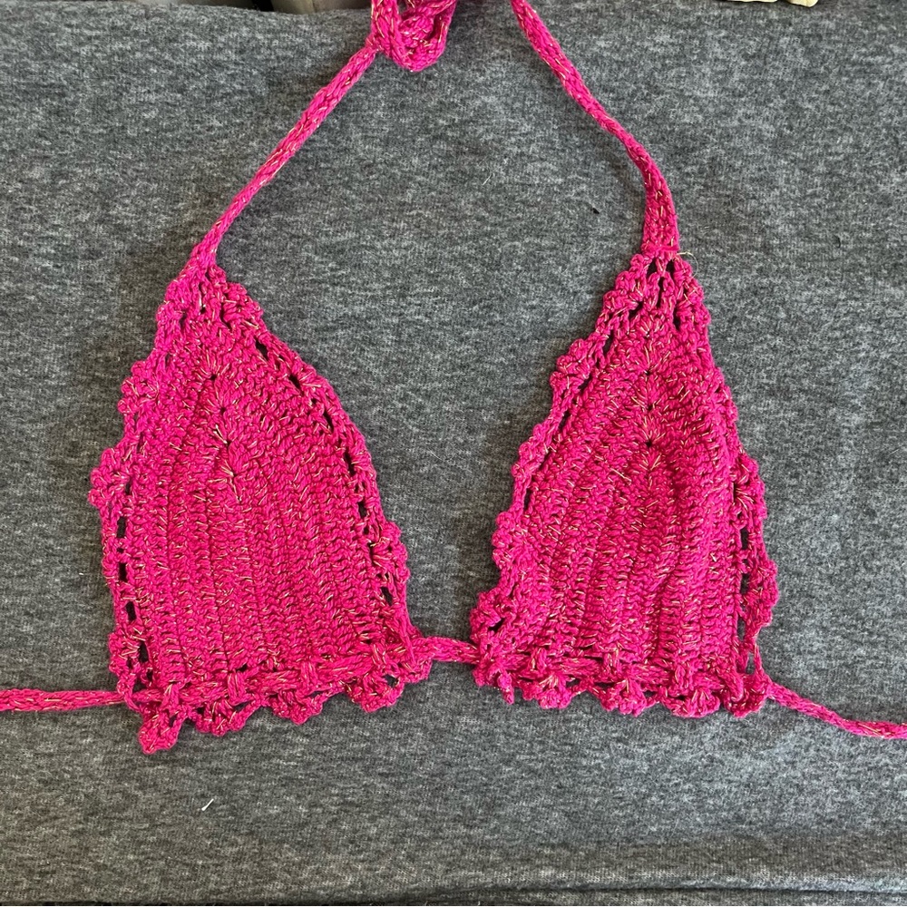 Pink Crochet Bikini